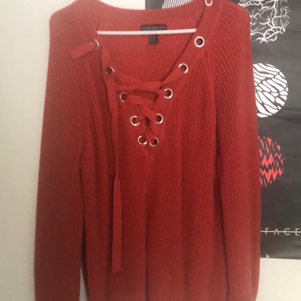 plus size red sweater